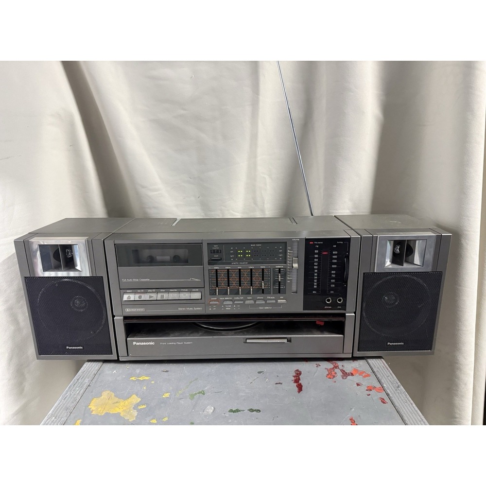 Vintage Panasonic SG-J800 Turntable Boombox AM/FM Cassette Radio For Parts